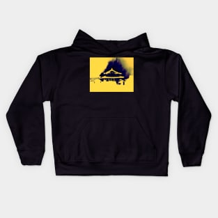 Shuri Castle Burning: A Silhouette of Tragedy Kids Hoodie